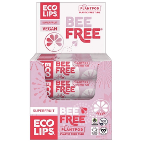 Eco Lips Plant Pod Bee Free Superfruit Lip Balm Display 24 (0.15 oz.) tubes