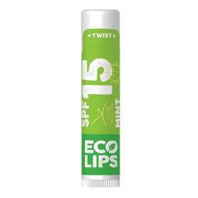 Eco Lips Mint Broad Spectrum Sunscreen SPF 15 Lip Balm 0.15 oz.