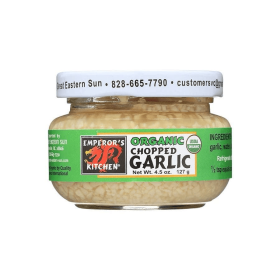 Emperors Kitchen Organic Chopped Garlic 4.5 oz. jar