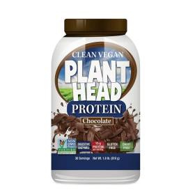 Genceutic Naturals Chocolate Plant Head Protein Powder 30 servings