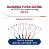 Harold Import HIC Extendable Roasting Forks Set of 6