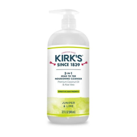 Kirk's Juniper & Lime 3-in-1 Nourishing Cleanser 32 fl. oz.