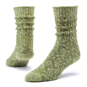 Maggie's Organics Ragg Solid Socks, Olive M