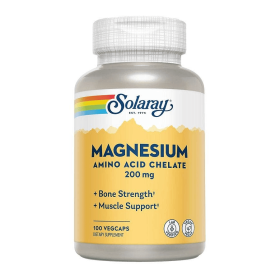 Solaray Magnesium Amino Acid and Chelate 200 mg 100 VegCaps