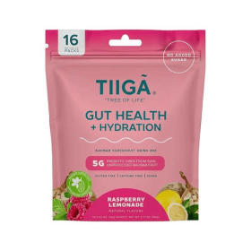 Tiiga Raspberry Lemonade Gut Friendly Hydration 16 (0.46 oz.) packets
