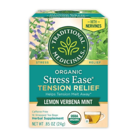 Organic Stress Easing Tension Relief Lemon Verbena Mint Tea 16 count