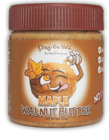 Crazy Go Nuts Walnut Butter - Maple, 9 oz (1-Pack) - Healthy Snacks, Keto, Vegan, Low Carb, Gluten Free, Superfood