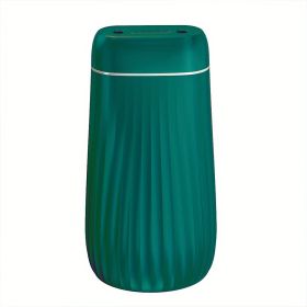 1pc Air Humidifier Aromatherapy Diffuser With Double Nozzle; USB Ultrasonic Essential Oil Nebulization Mist Maker With LED Night Light For Car; H (Color: Green)