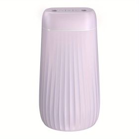 1pc Air Humidifier Aromatherapy Diffuser With Double Nozzle; USB Ultrasonic Essential Oil Nebulization Mist Maker With LED Night Light For Car; H (Color: Pink)
