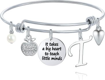 M MOOHAM Teacher Gifts for Women; Teacher Bracelet Teacher Appreciation Gifts End of Year Teacher Gifts for Teachers on Teachers Day (Style: T)