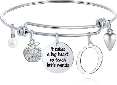 M MOOHAM Teacher Gifts for Women; Teacher Bracelet Teacher Appreciation Gifts End of Year Teacher Gifts for Teachers on Teachers Day (Style: O)