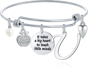 M MOOHAM Teacher Gifts for Women; Teacher Bracelet Teacher Appreciation Gifts End of Year Teacher Gifts for Teachers on Teachers Day (Style: U)