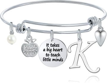 M MOOHAM Teacher Gifts for Women; Teacher Bracelet Teacher Appreciation Gifts End of Year Teacher Gifts for Teachers on Teachers Day (Style: K)