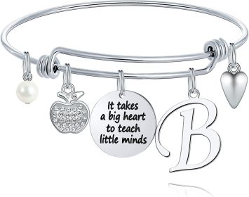 M MOOHAM Teacher Gifts for Women; Teacher Bracelet Teacher Appreciation Gifts End of Year Teacher Gifts for Teachers on Teachers Day (Style: B)
