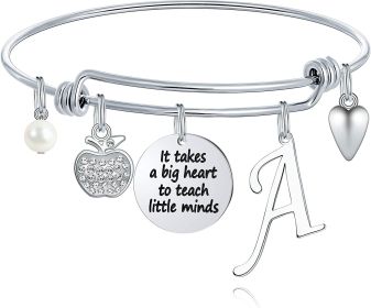 M MOOHAM Teacher Gifts for Women; Teacher Bracelet Teacher Appreciation Gifts End of Year Teacher Gifts for Teachers on Teachers Day (Style: A)