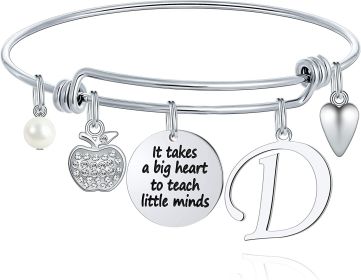 M MOOHAM Teacher Gifts for Women; Teacher Bracelet Teacher Appreciation Gifts End of Year Teacher Gifts for Teachers on Teachers Day (Style: D)