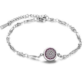 Stainless Steel Openable Aromatherapy Essential Oil Diffuser Box Adjustable Life Tree Essential Oil Bracelet (Style: 06style)